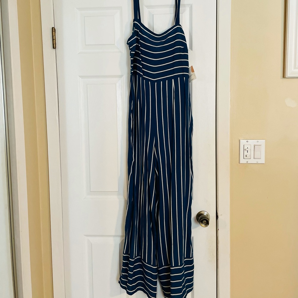 Forever21 Resort Collection Striped Jumpsuit, LGE - Picture 2 of 10